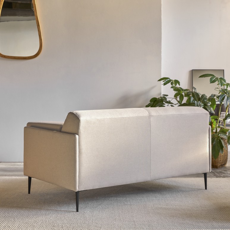 Finn - Sofa in ecru fabric, 2-3 seats.
