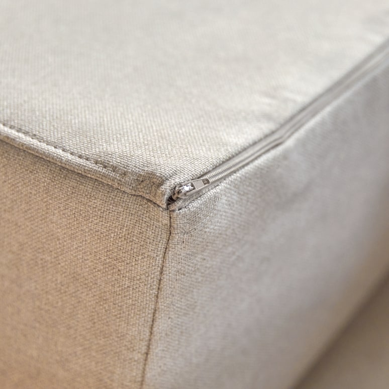 Finn - Sofa in ecru fabric, 2-3 seats.