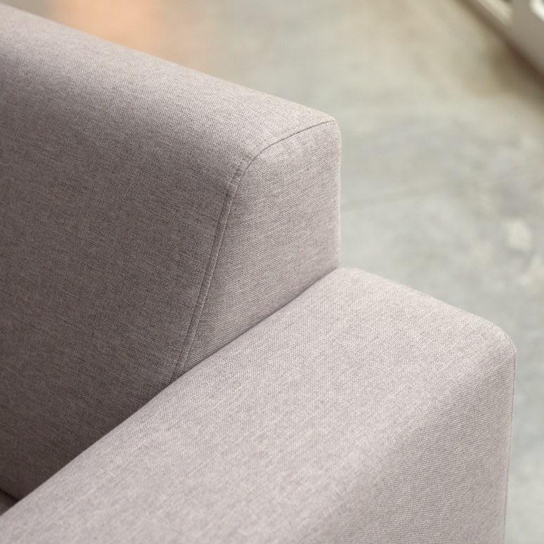 Lars - Ecksofa mit Eckelement links und taupegrauem Stoffbezug 295 x 185 cm ,5-Sitzer