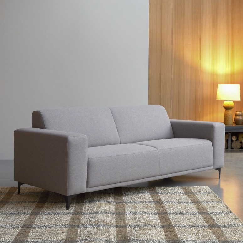 Lars - 3-Sitzer-Sofa mit taupegrauem Stoffbezug