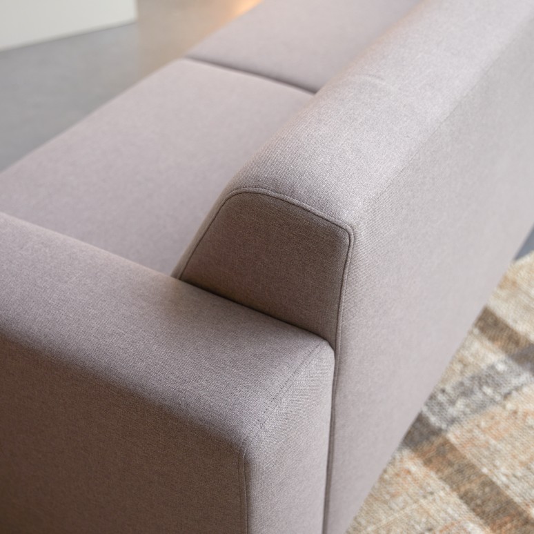 Lars - 3-Sitzer-Sofa mit taupegrauem Stoffbezug