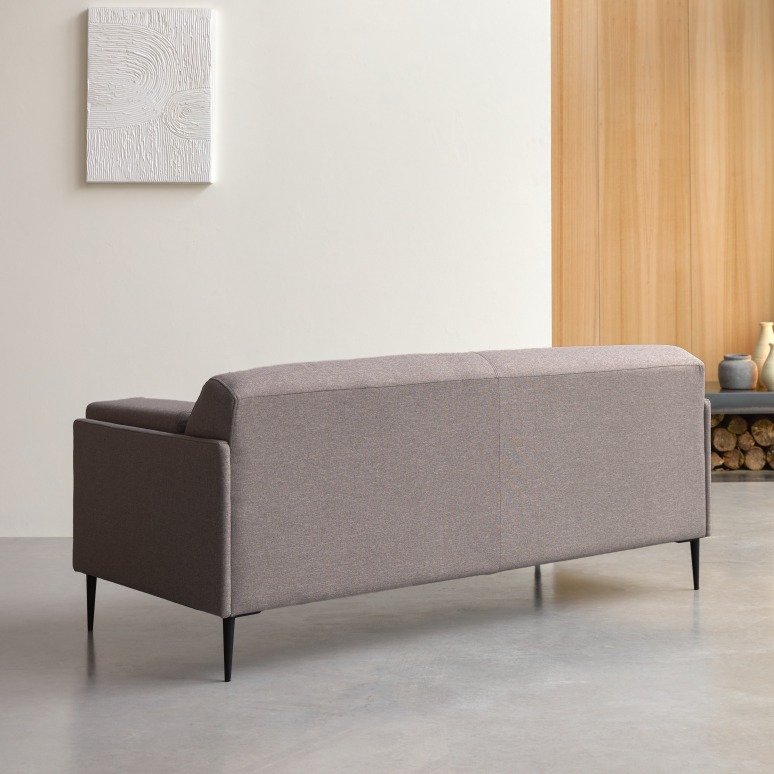 Finn - 3-Sitzer-Sofa mit ﻿maulwurfsgrau Stoffbezug