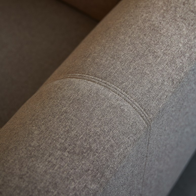 Finn - Taupe grey 2-3-seater fabric-covered sofa