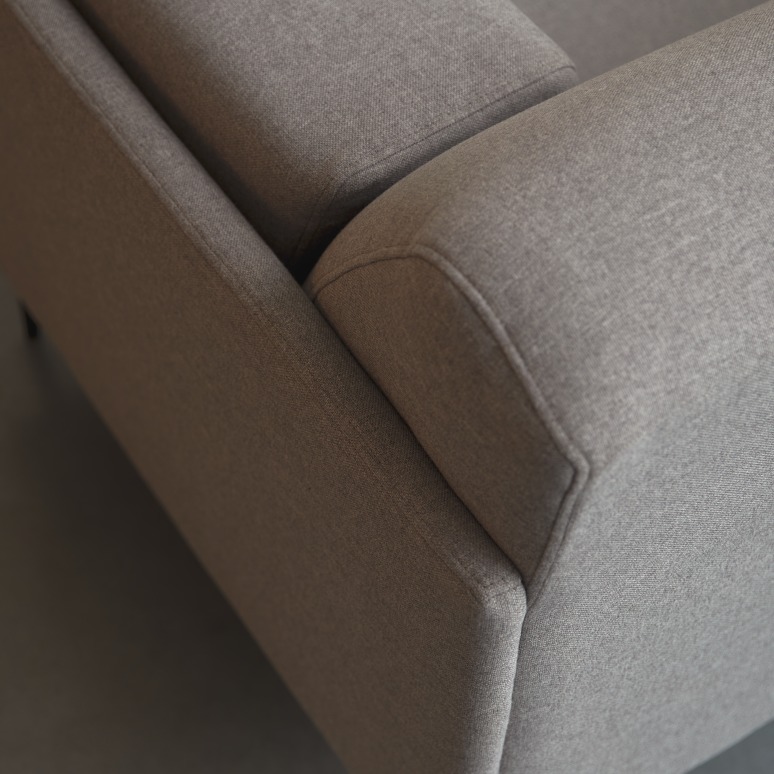 Finn - Taupe grey 2-3-seater fabric-covered sofa