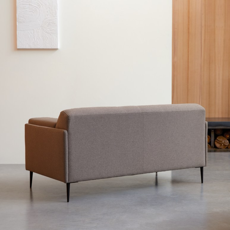 Finn - Taupe grey 2-3-seater fabric-covered sofa