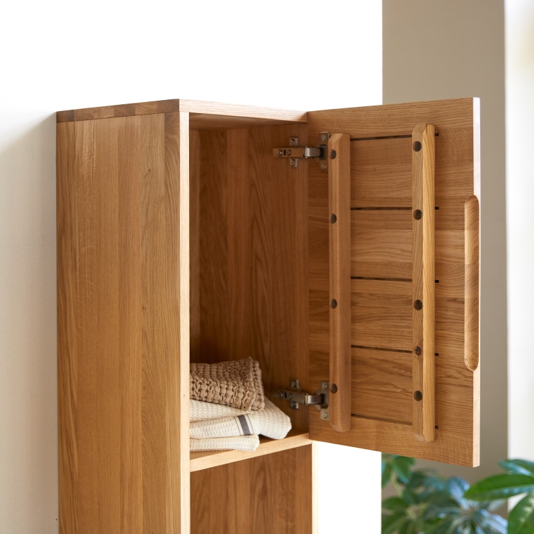 Nova - Tall unit in solid oak