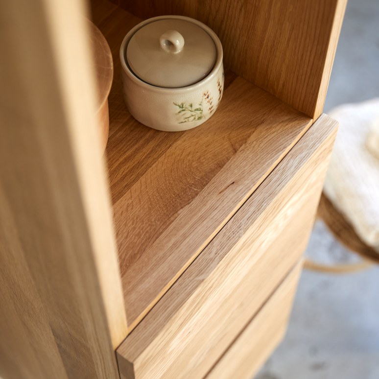 Nova - Tall unit in solid oak