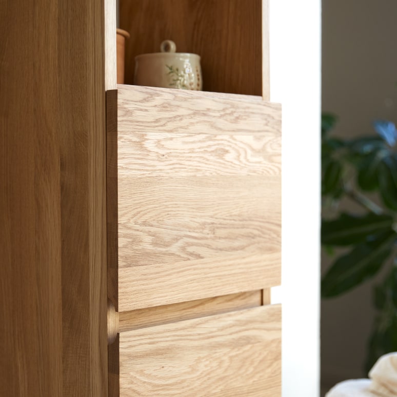 Nova - Tall unit in solid oak
