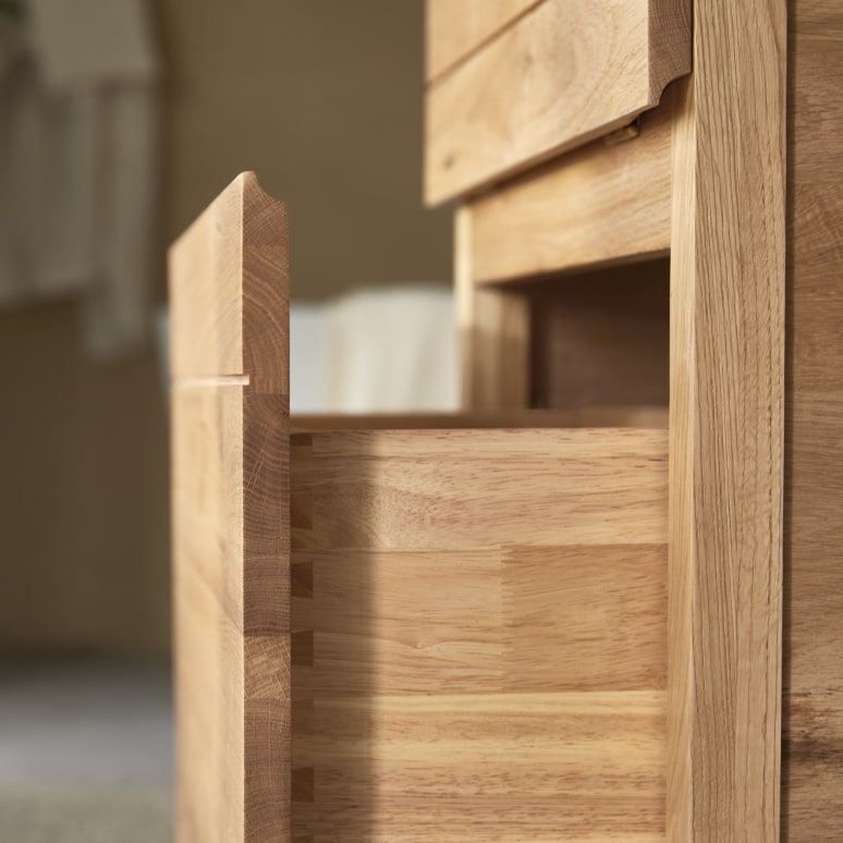 Easy - Massief eikenhouten en keramisch badkamermeubel 60 cm