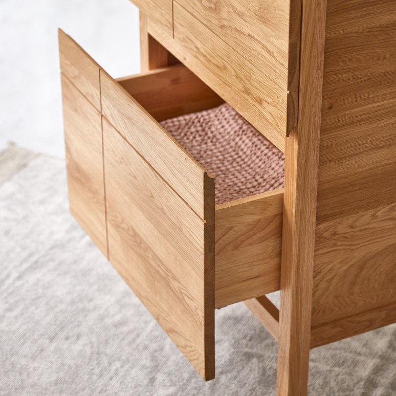 Easy - Massief eikenhouten en lavastenen badkamermeubel 60 cm