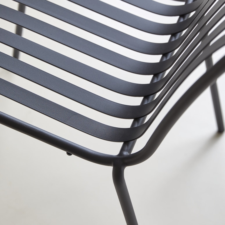 Gaby - Zwarte metalen stoel