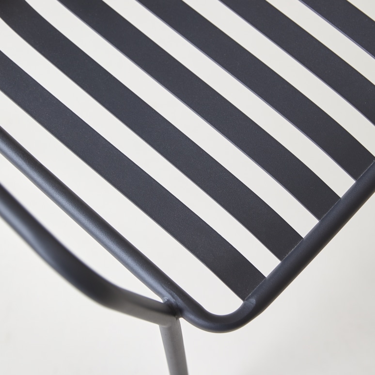 Gaby - Black metal carver chair