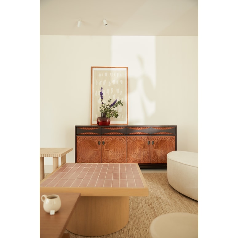 Frida - Buffet en acajou massif 180 cm