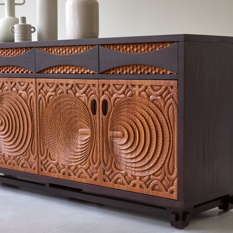 Frida - Buffet aus massivem Mahagoniholz 180 cm