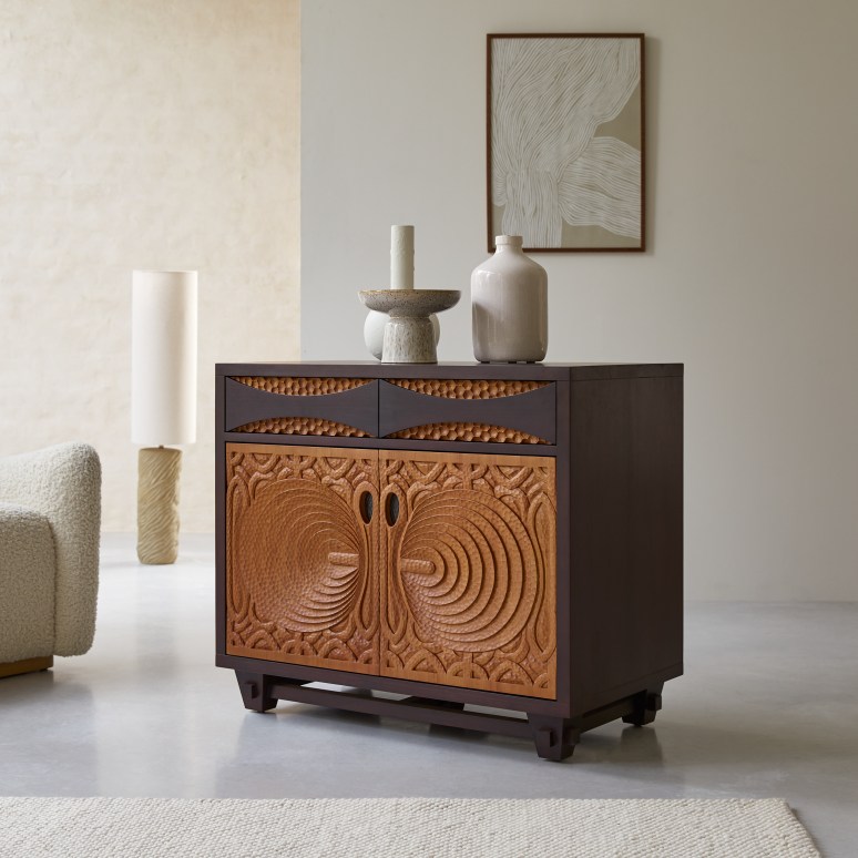 Frida - Sideboard aus massivem Mahagoniholz 93 cm