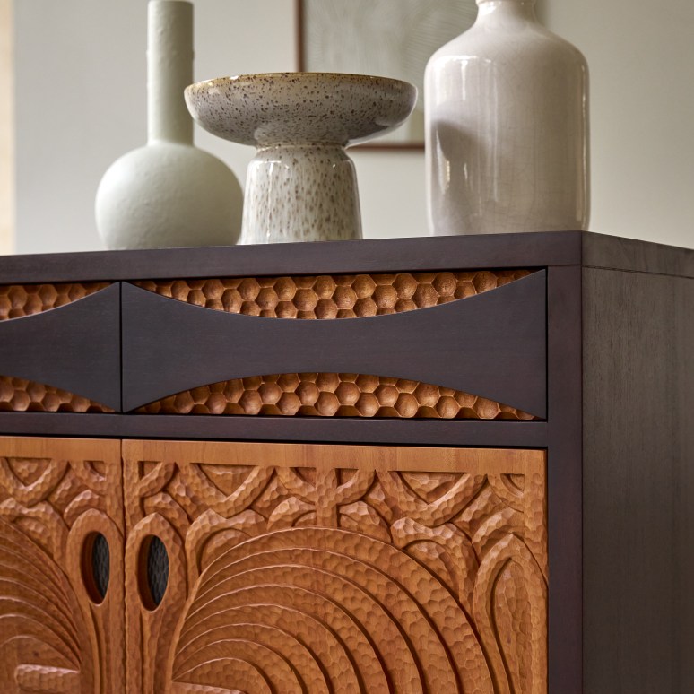 Frida - Sideboard aus massivem Mahagoniholz 93 cm