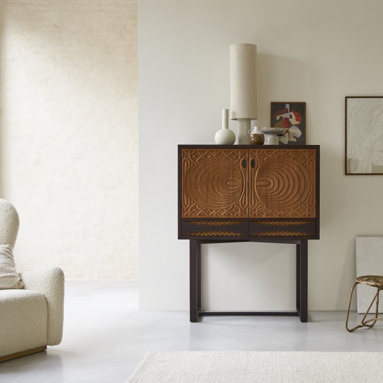 Frida - Credenza in legno di mogano massello 120 cm
