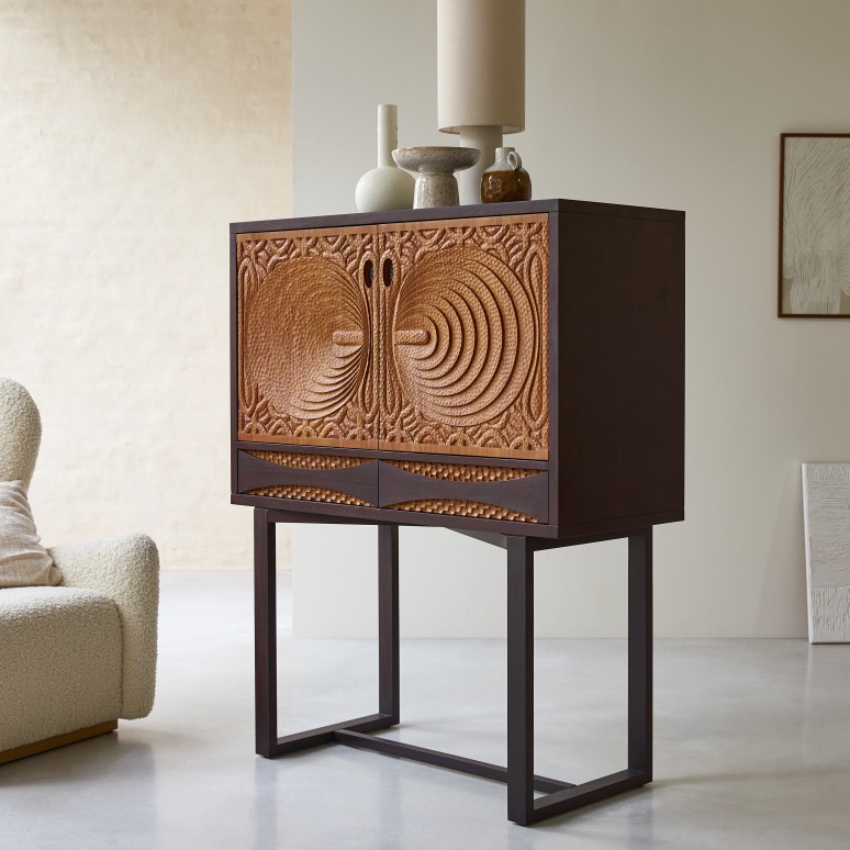 Frida - Bahut en acajou massif 120 cm