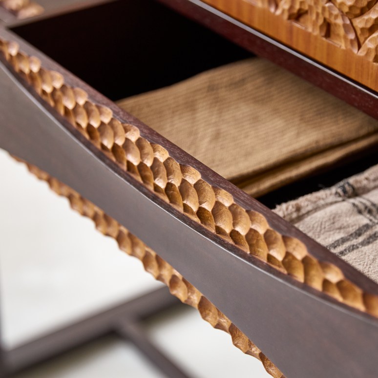 Frida - Bahut en acajou massif 120 cm