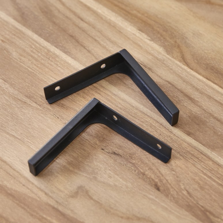 Clea - Wall mounted towel rail in black terrazzo