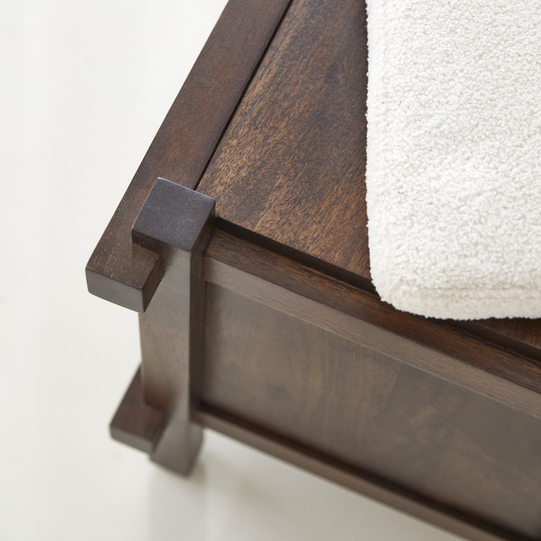 Arko - Mueble zapatero de madera maciza de mango