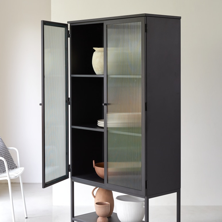 Antonin - Glass fronted metal display cabinet