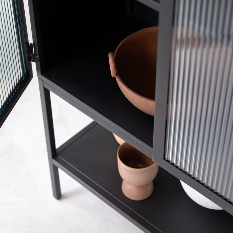 Antonin - Glass fronted metal display cabinet