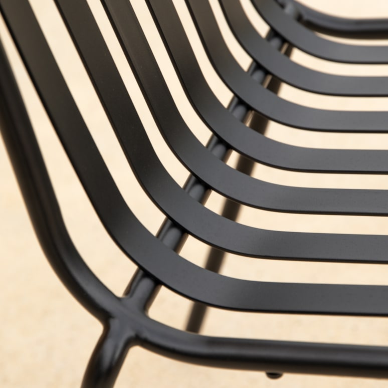 Gaby - 4-seater black metal garden set