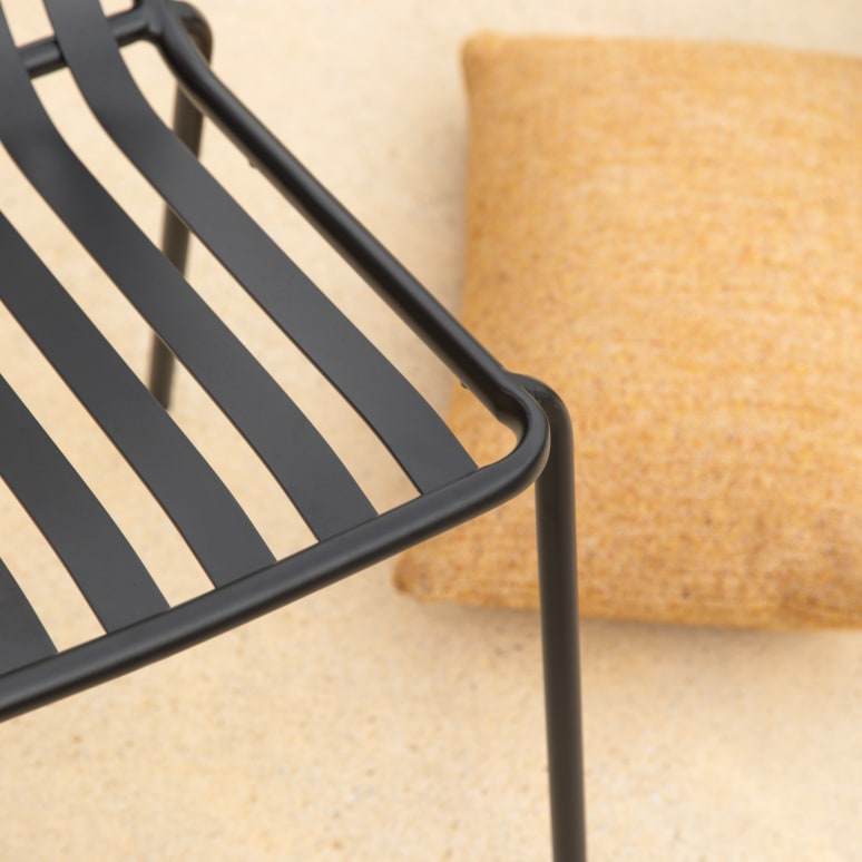 Gaby - Black metal garden chair