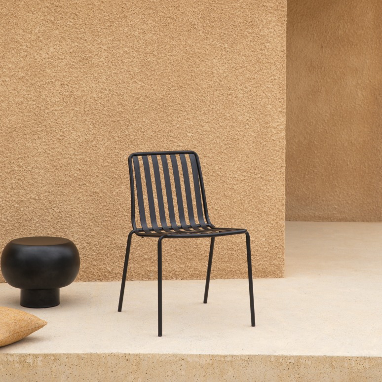 Gaby - Ensemble de jardin en métal black 6 places