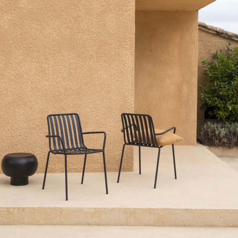 Gaby - Fauteuil de jardin en métal black
