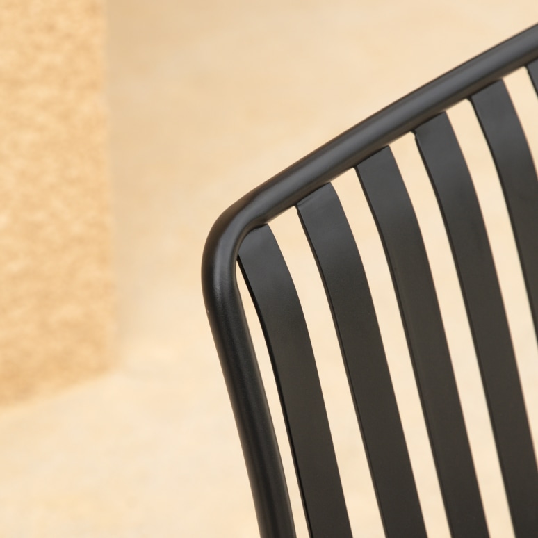 Gaby - Sillón de jardín de metal negro