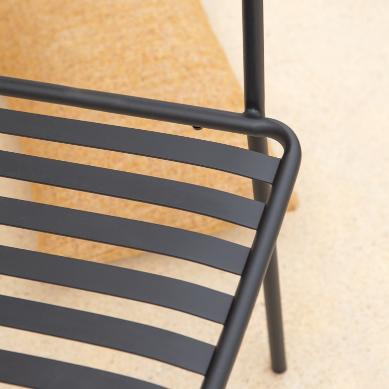 Gaby - Chaise de jardin en métal black