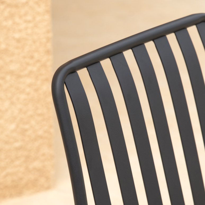 Gaby - Gartenstuhl aus Metall, black