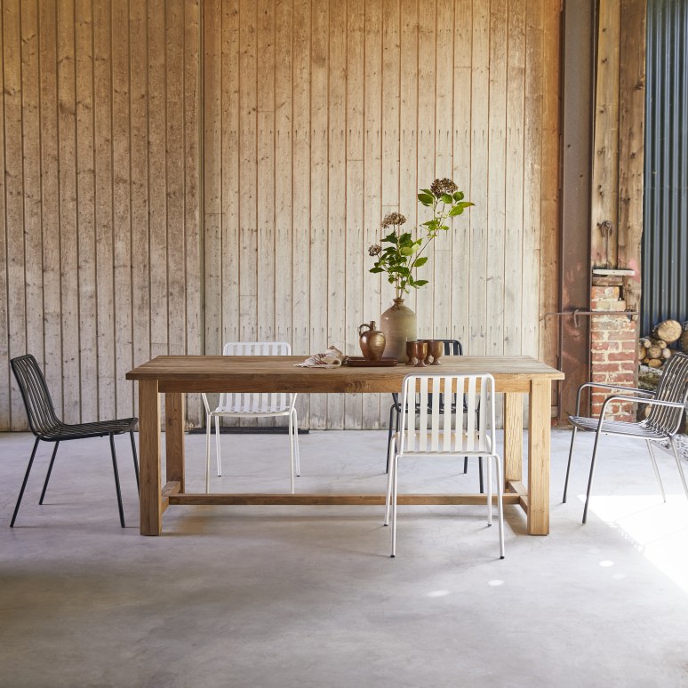 Teresa - Tuintafel van gerecycled massief teakhout voor 6/8 personen