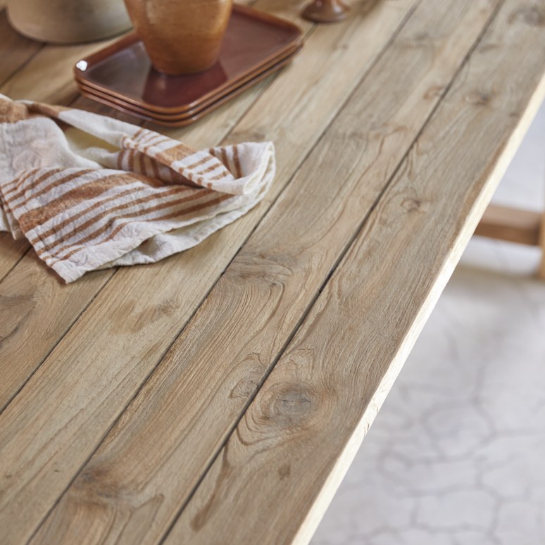 Teresa - Tuintafel van gerecycled massief teakhout voor 6/8 personen