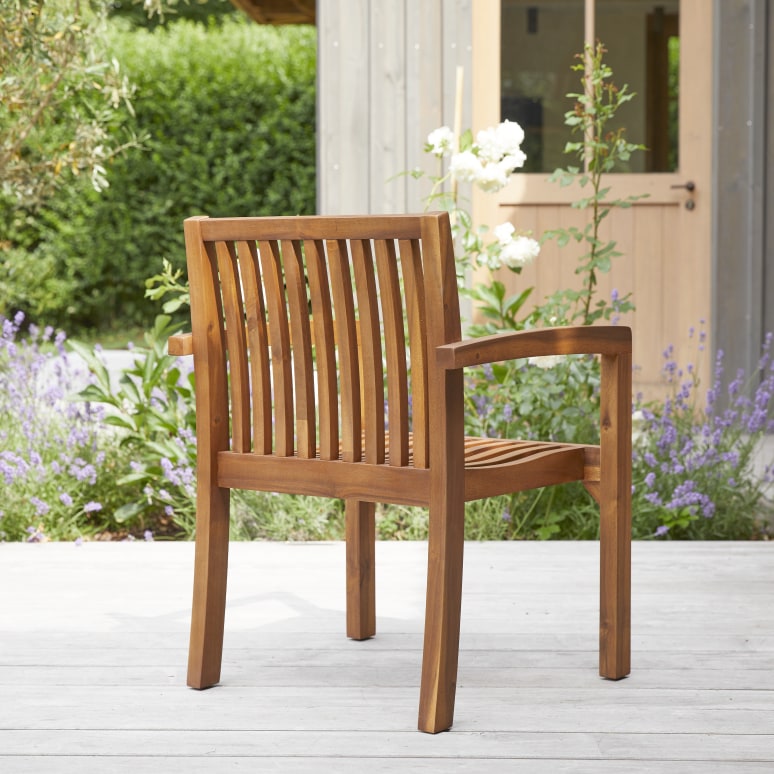 Pilar - Set di 2 sedie da giardino in legno di acacia massello