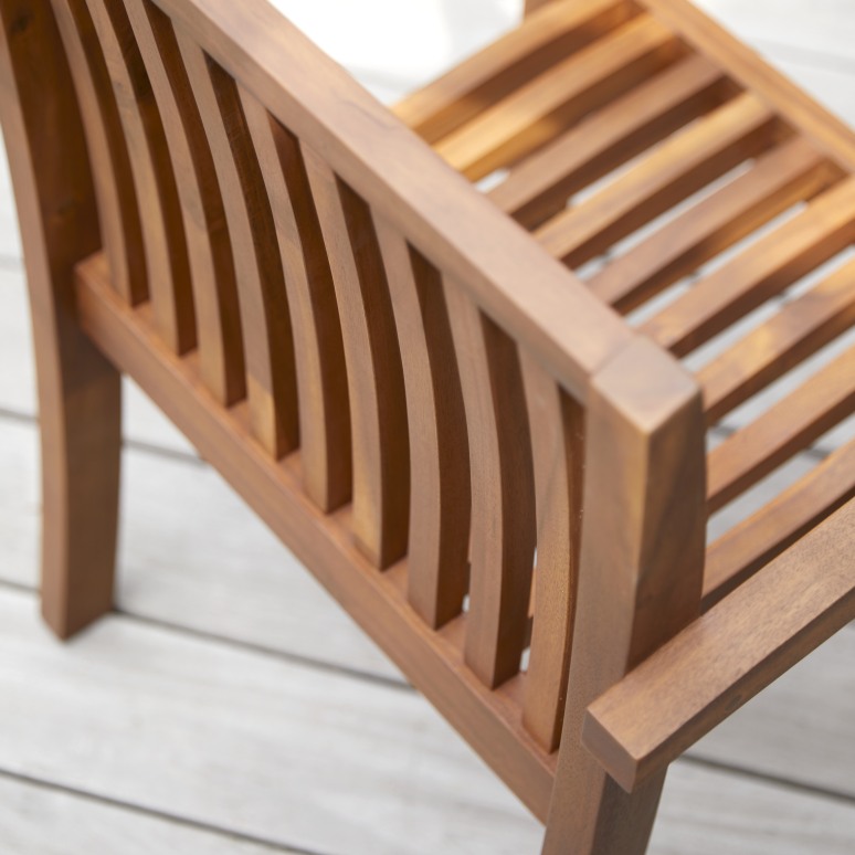 Pilar - Set van 2 leunstoelen in massief acacia