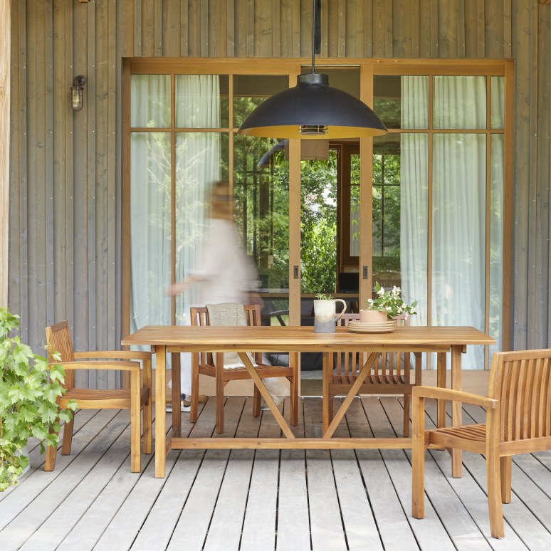 Alba - Tuinset in massief acacia met 4 stoelen