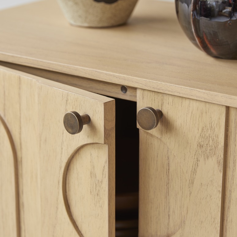 Otho - Credenza in legno di mindi da 165 cm