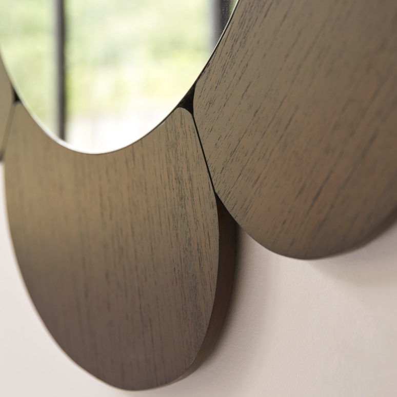 Sara - Dark Mindi Wood Mirror