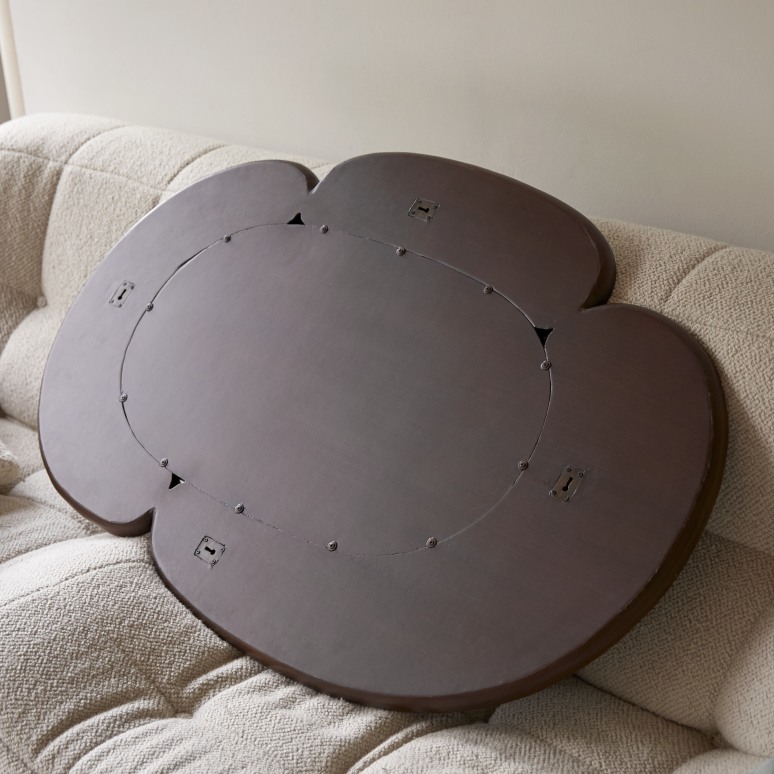 Eda - Miroir ovale en mindi foncé 75x115 cm