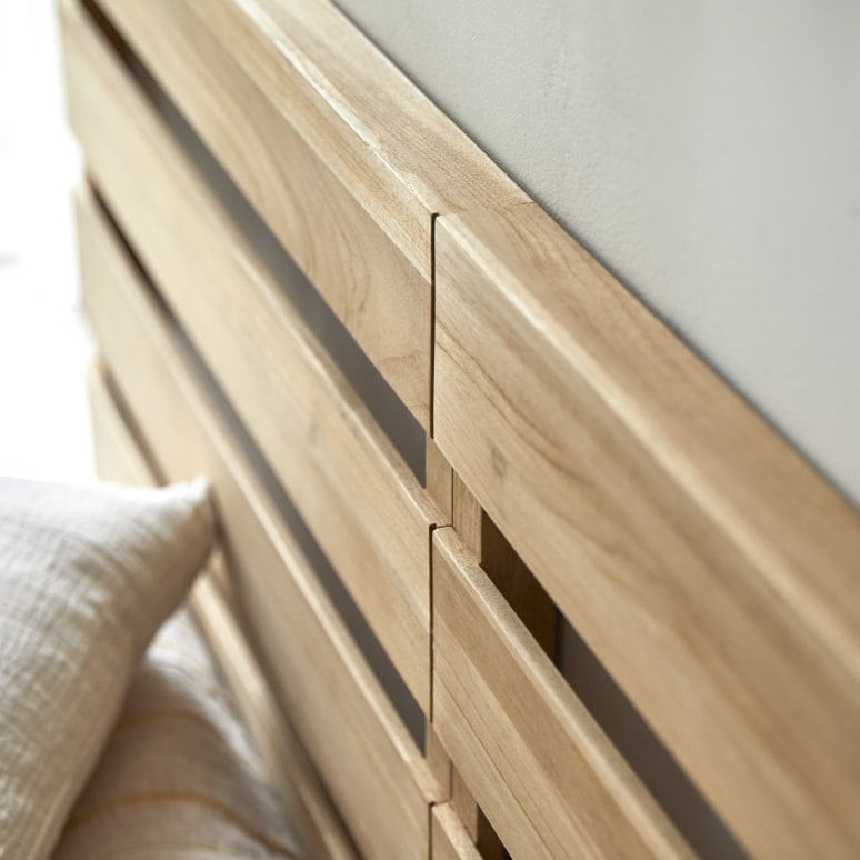 Urbain - Testiera letto in teak massello da 180 cm