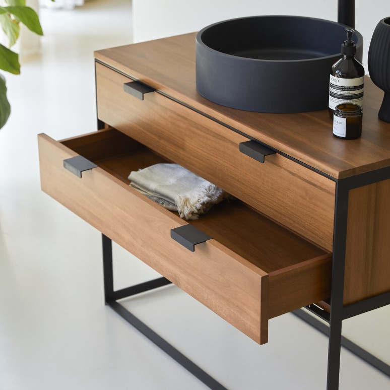 Urban - Mobile per il bagno in legno di acacia massello 100 cm