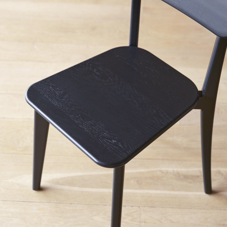 Abel - Black solid mahogany chair