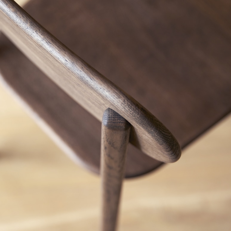 Abel - Brown solid mahogany chair