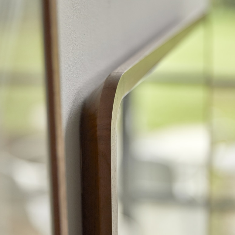 East - Square solid teak mirror, 60x60 cm