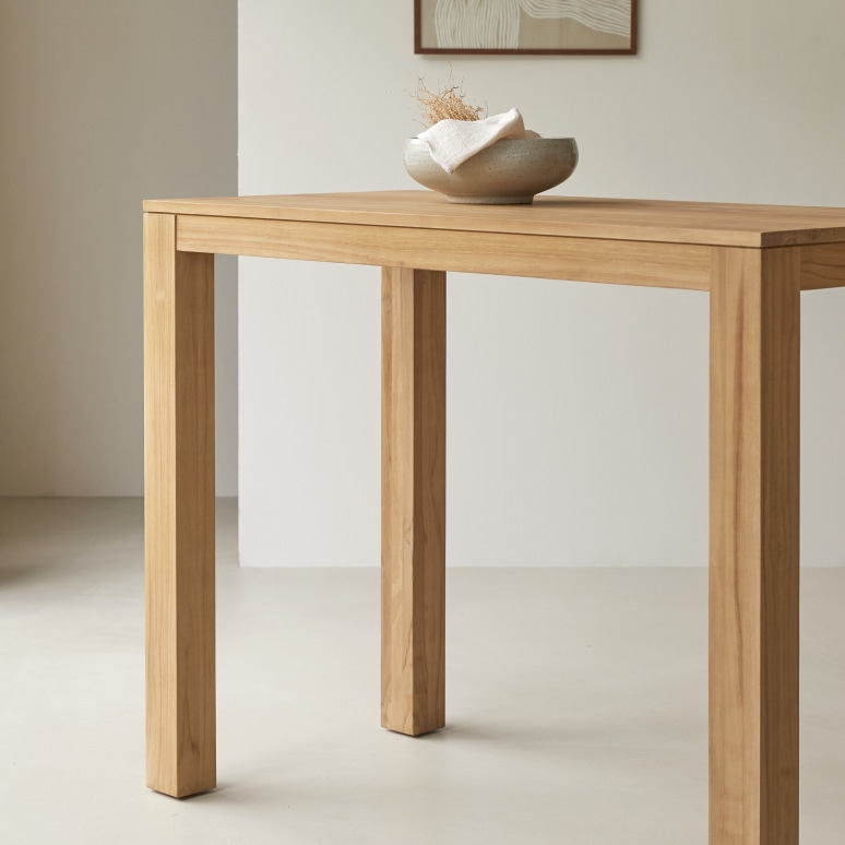 Eden - Solid teak bar table for 4–6 people