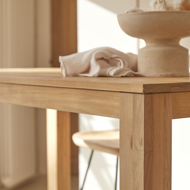 Eden - Solid teak bar table for 4–6 people