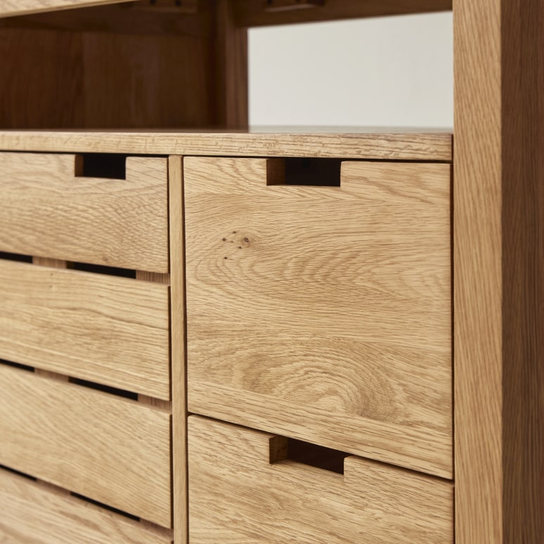 Serena - Waschtischunterschrank aus massiver Eiche 80 cm